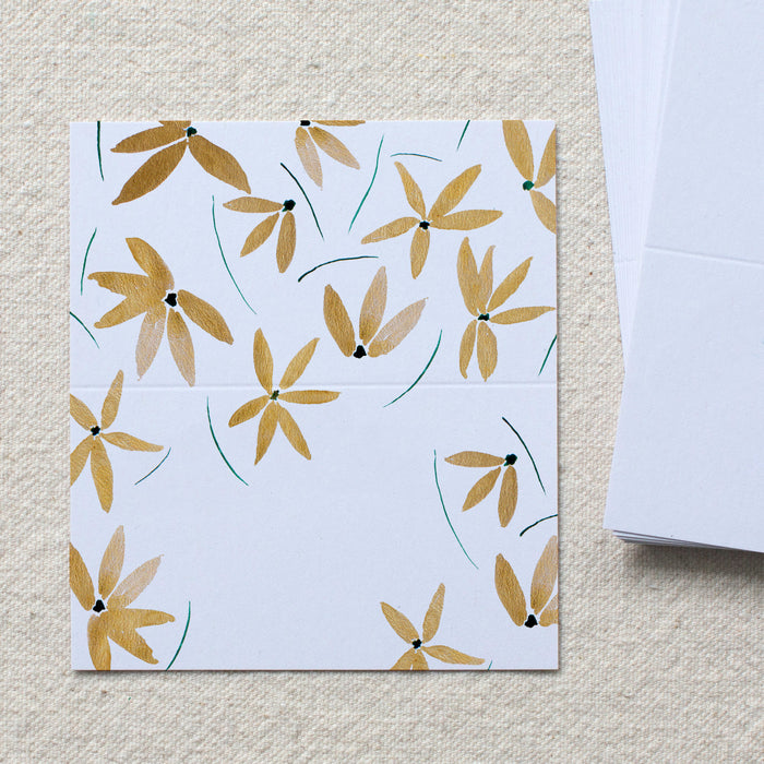 Gold Floral Gift Tags, Set of 24