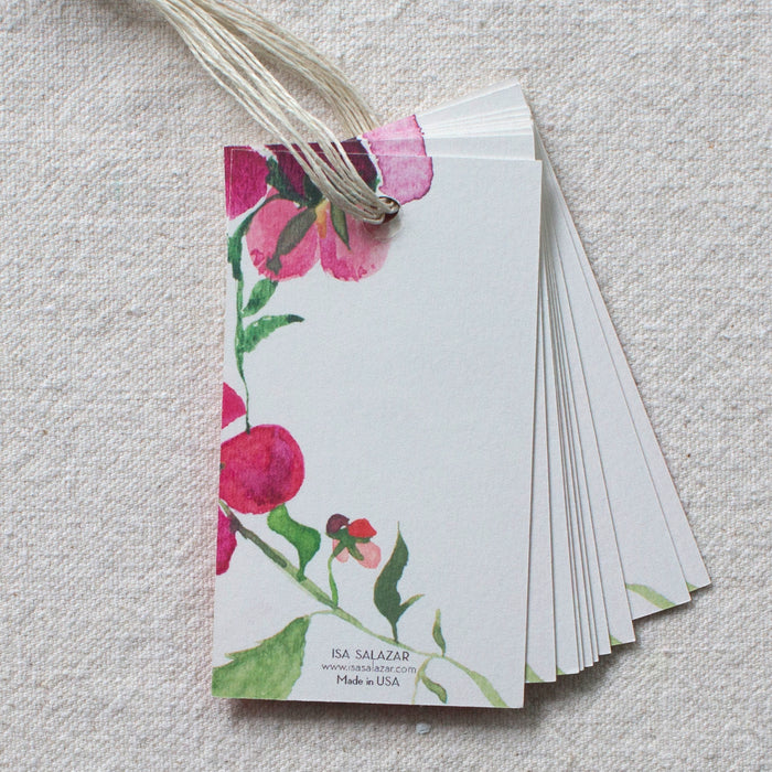 Single Bloom Gift Tags, Set of 10