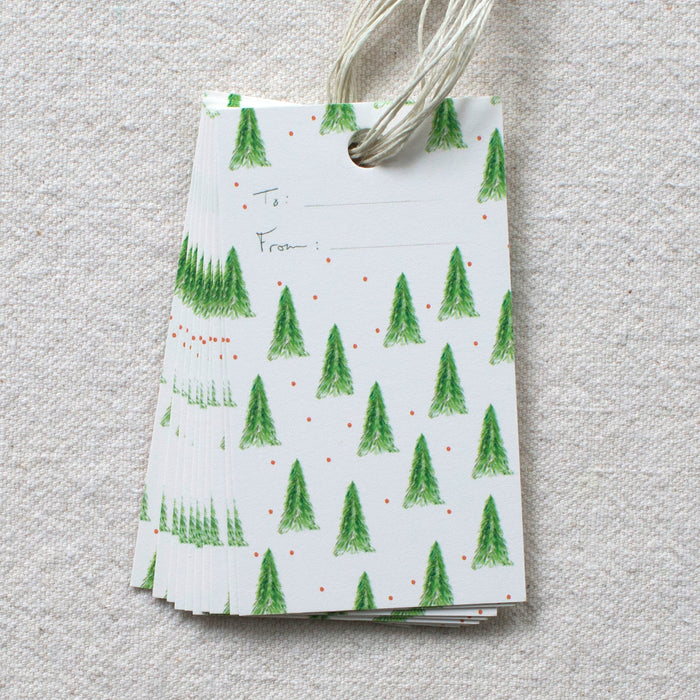 Holiday Tree Pattern Gift Tags, Set of 10