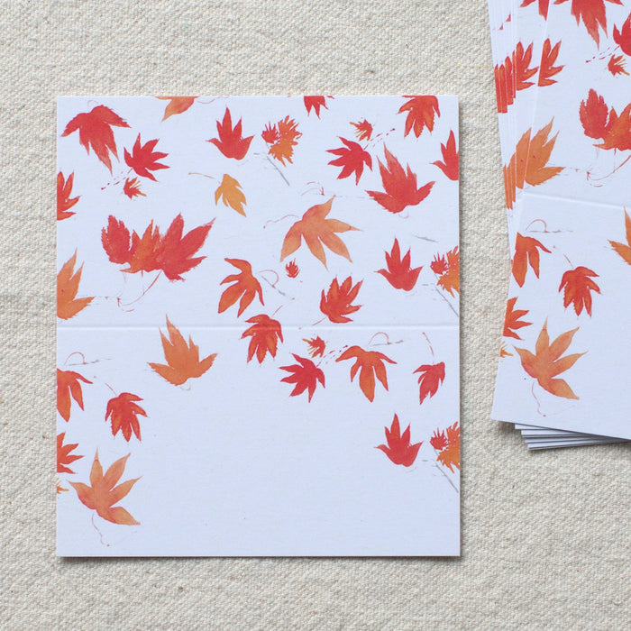 Autumn Maple Leaves Place Cards, set of 24